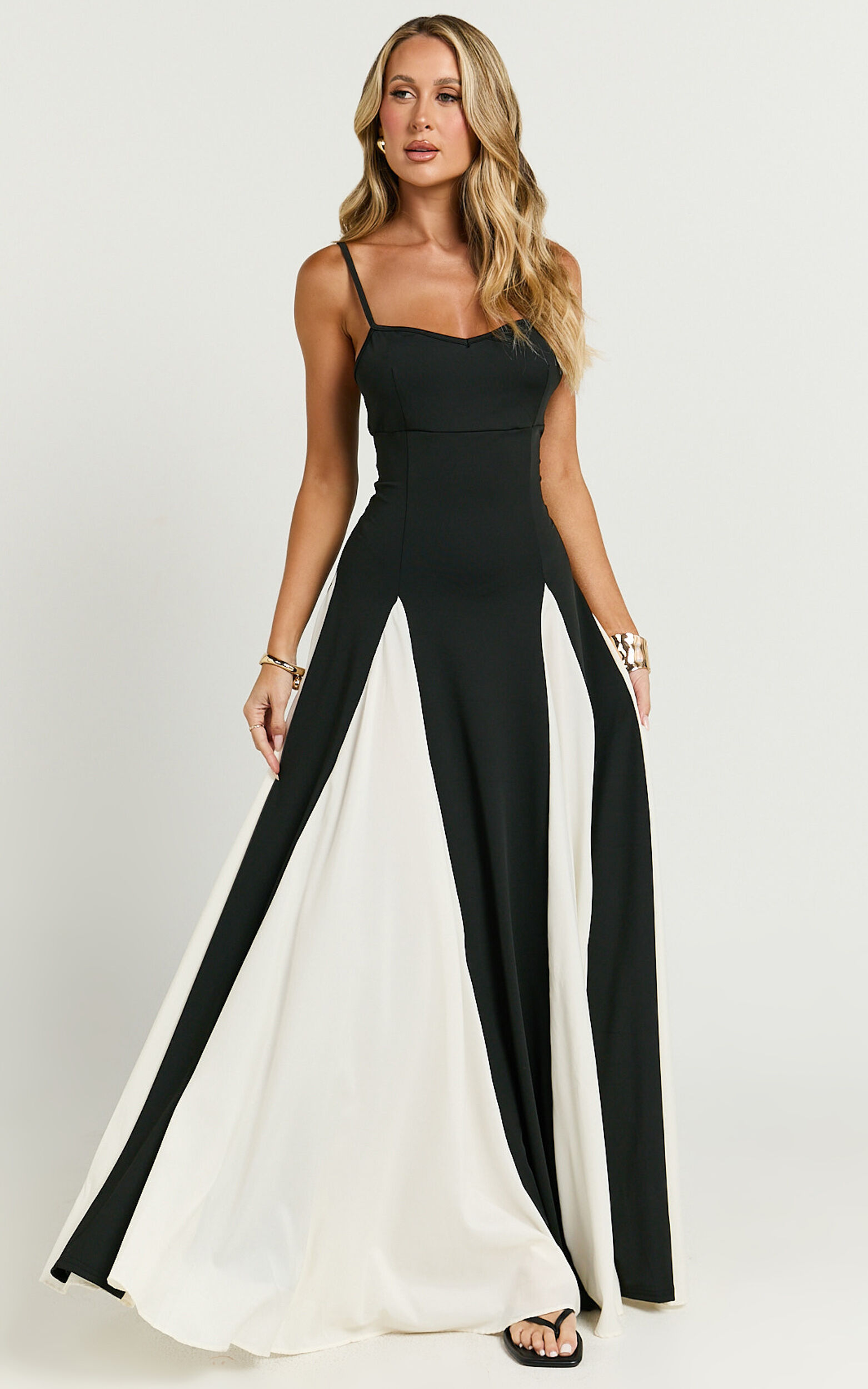 A line black maxi dress shop