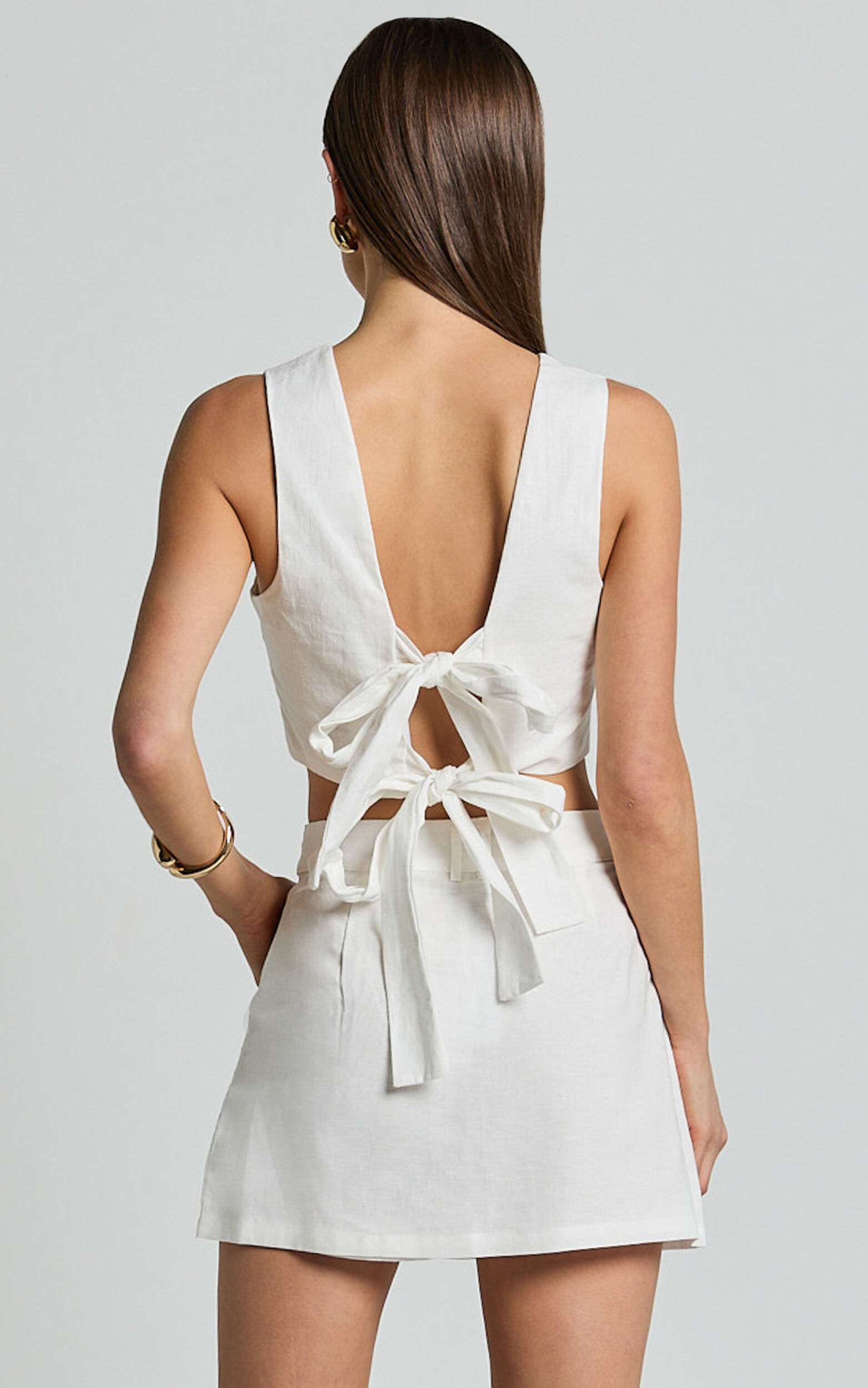 Dream Skort - High Waisted A Line Skort in Off White | Showpo