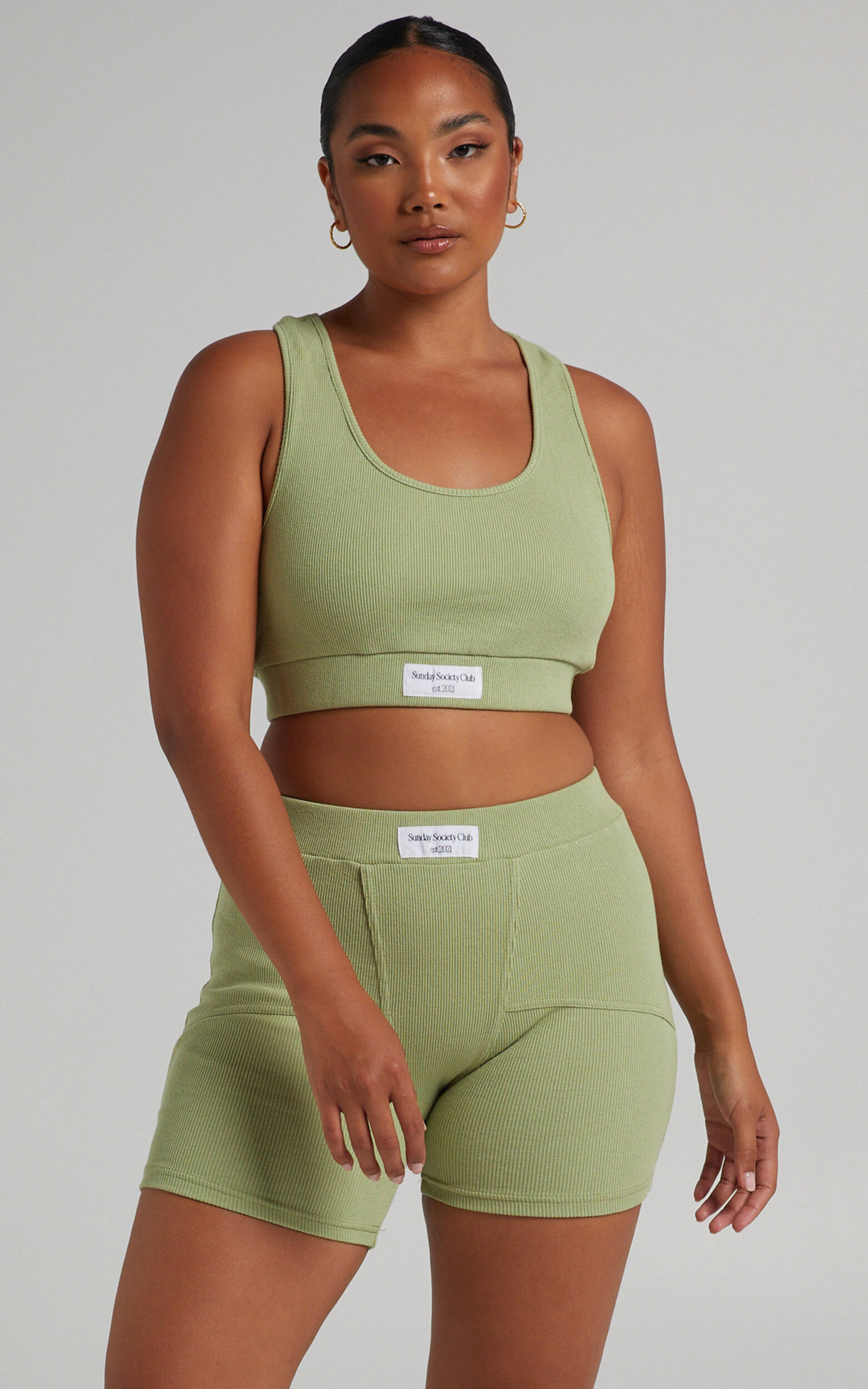 Sunday Society Club - Kairi Bralette in Sage - 06, GRN3