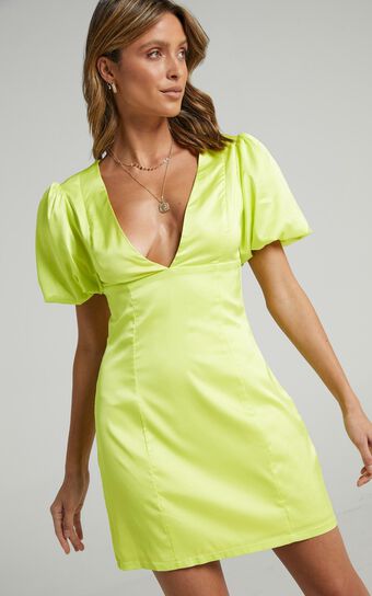 Palmeira Dress in Lime Green