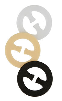 Secret Weapons - Bra Clips-Round x 3 in Clear Nude Black