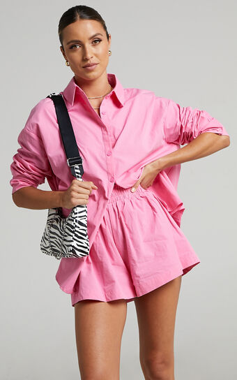 Terah Shirt - Button Up Shirt in Pink