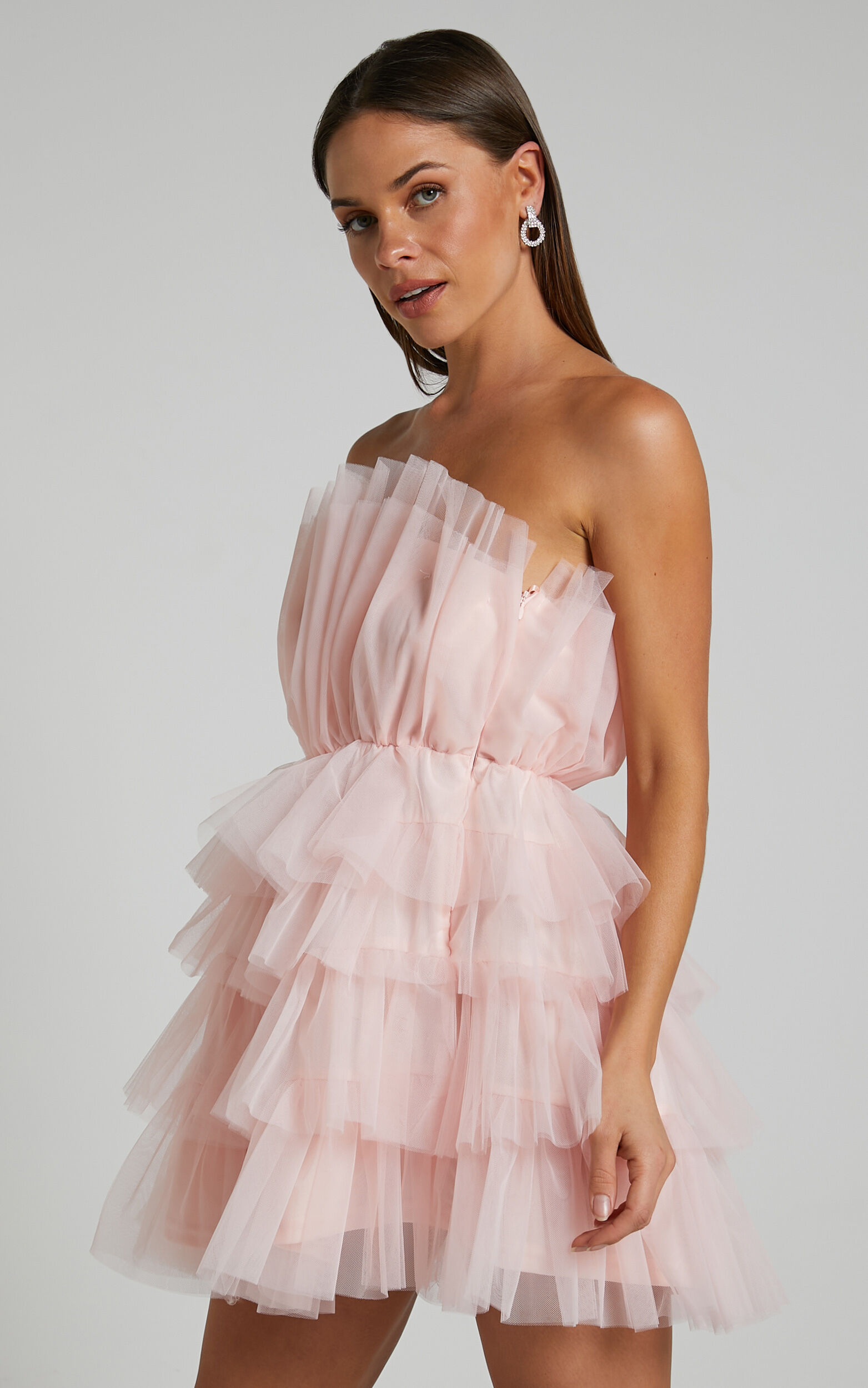 Pale pink tulle dress top