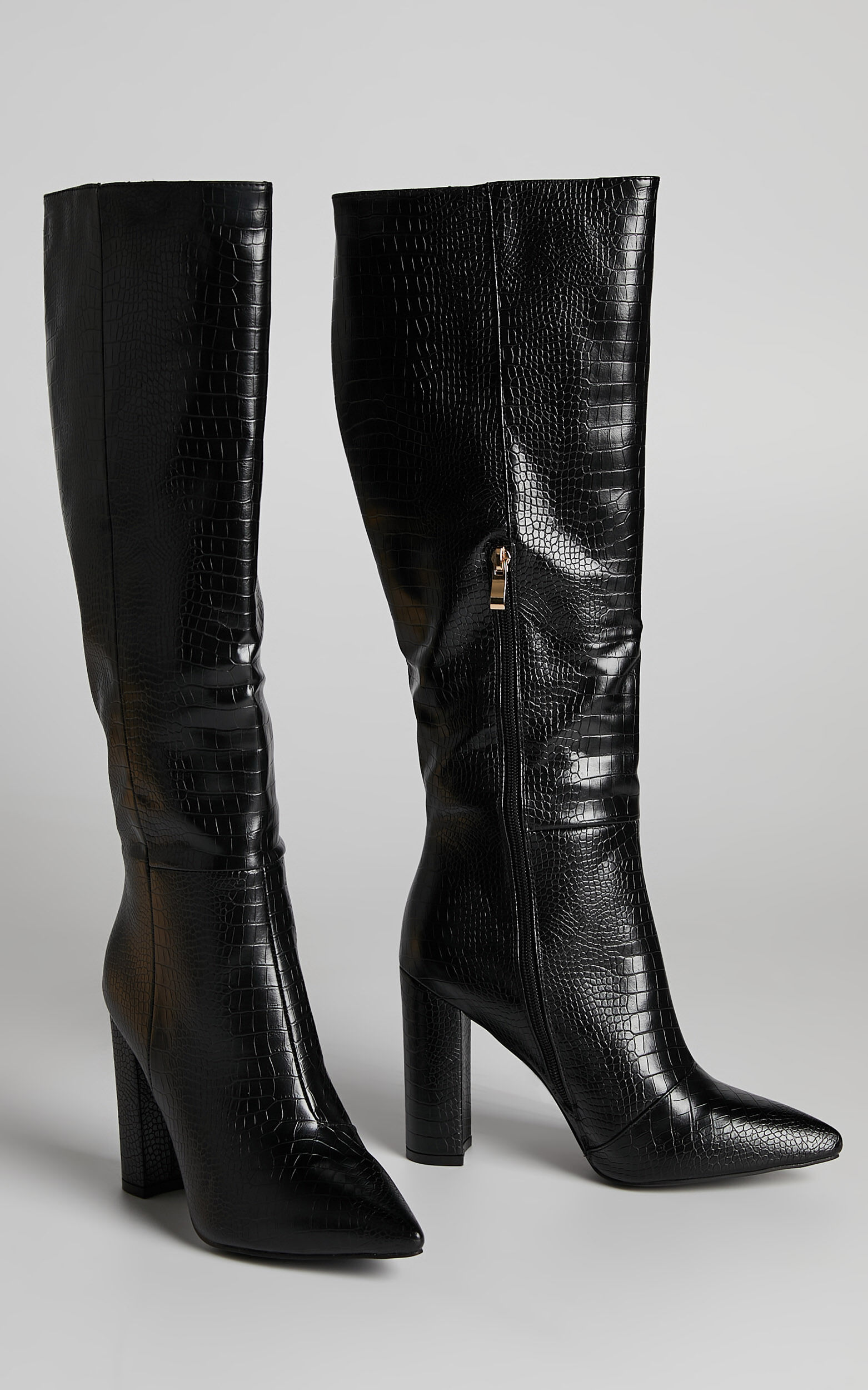 Billini Milla Boots in Black Croc