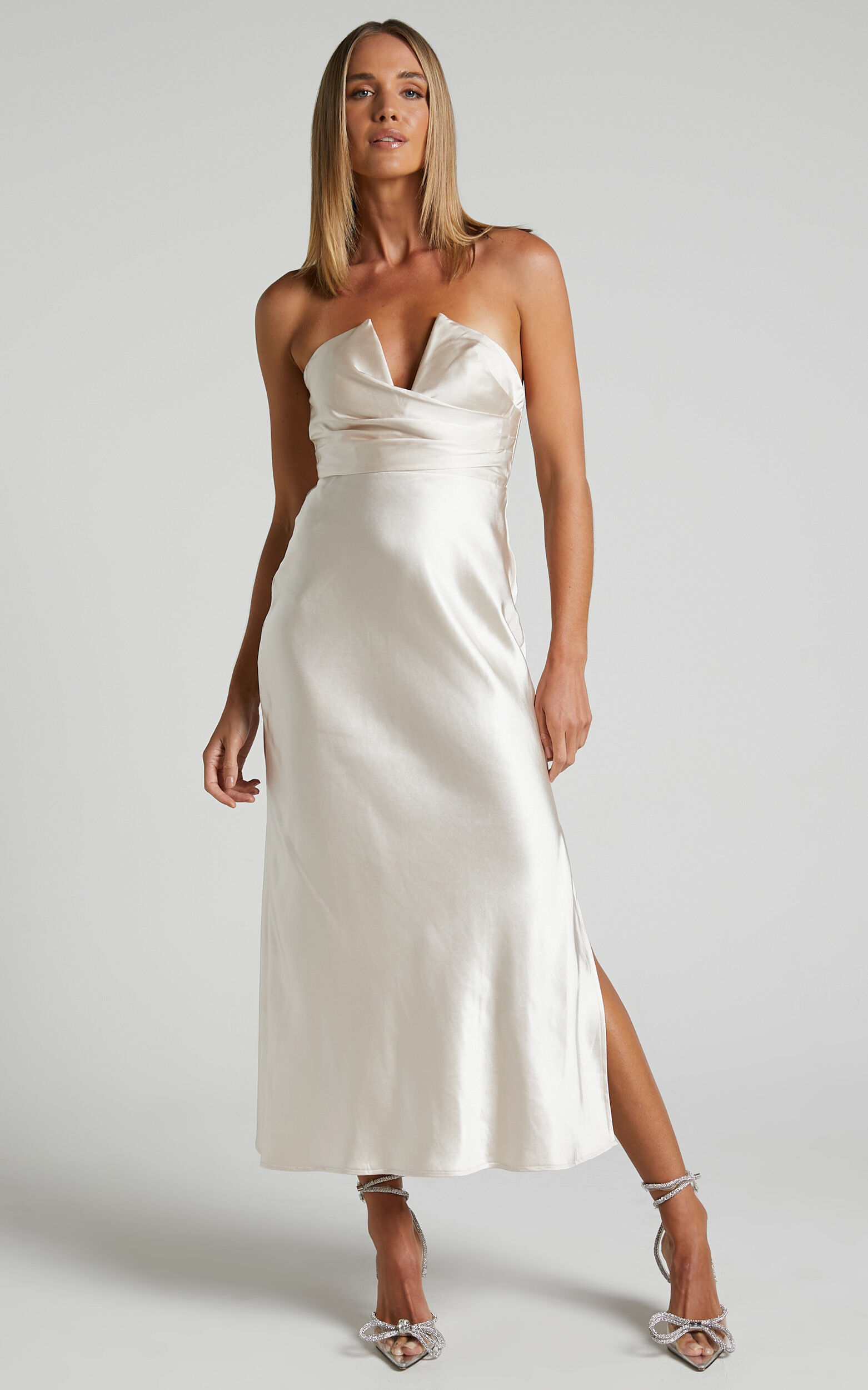 Silk dress champagne 2025