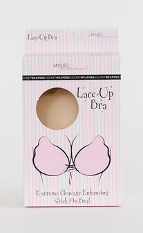 Secret Weapons - Lace up Bra in Beige