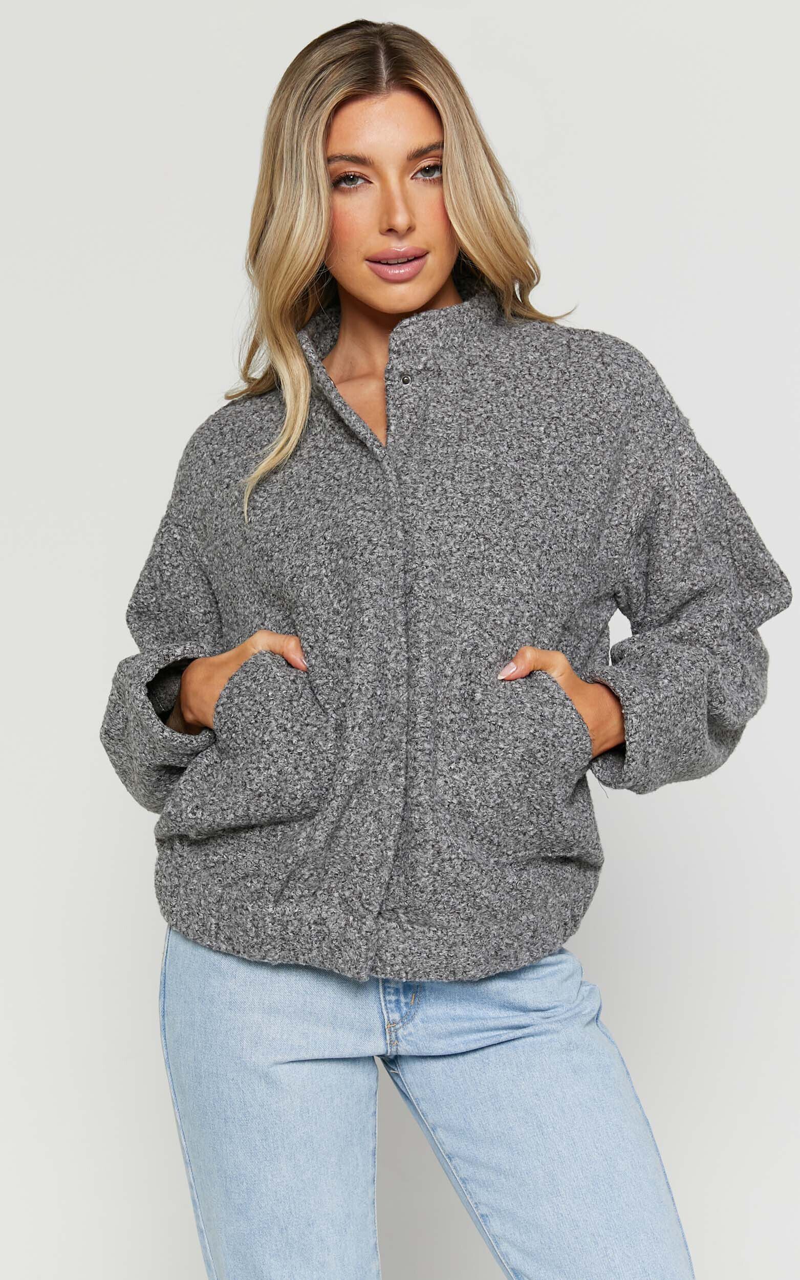 Grey bomber hotsell