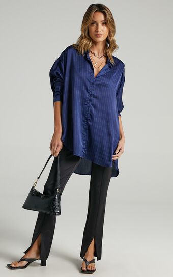 Lioness - Not Your Average Shirt in Midnight Pinstripe