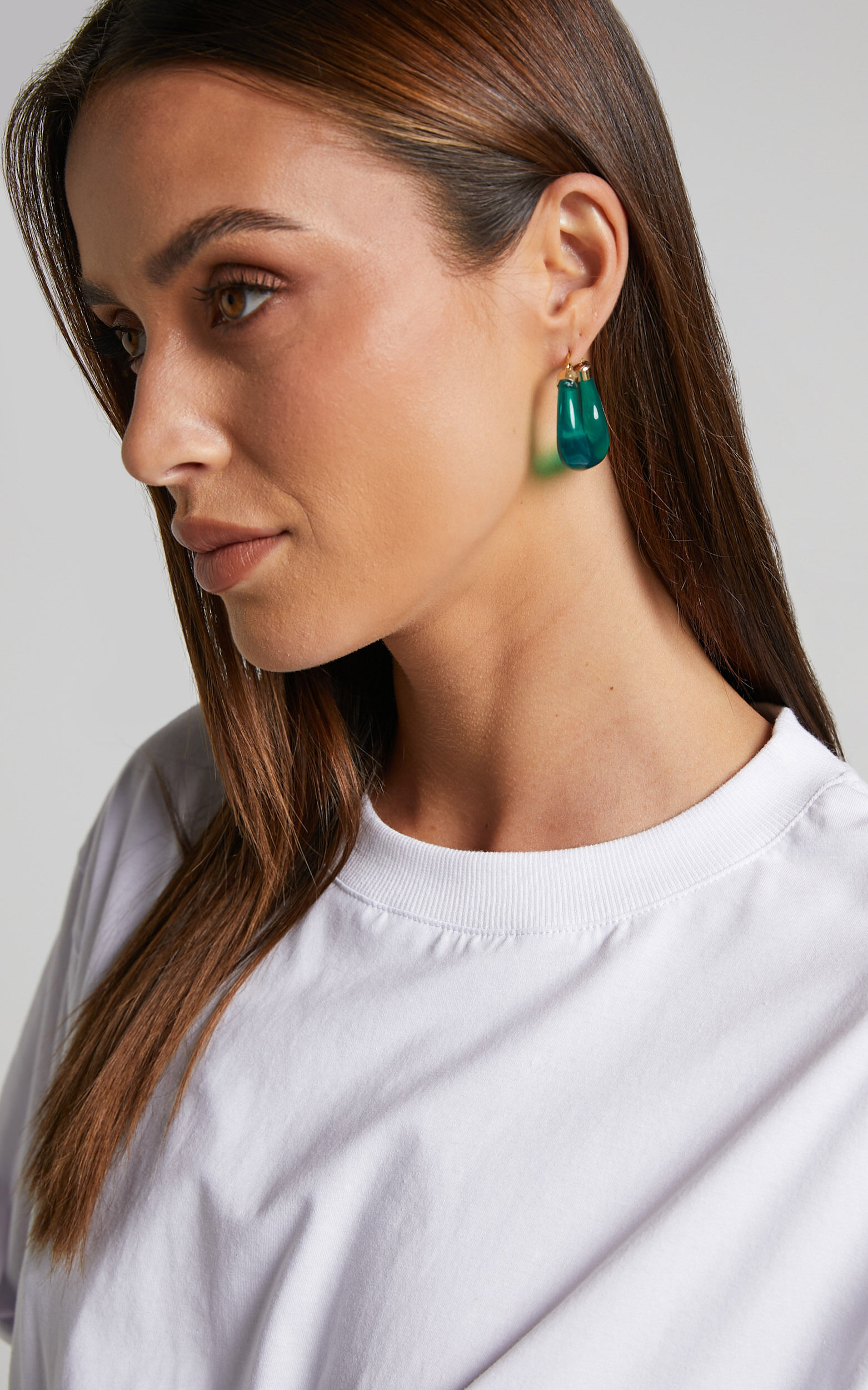 Tassiana resin hoop earrings top