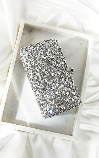 Never Ending Love Clutch in Silver
