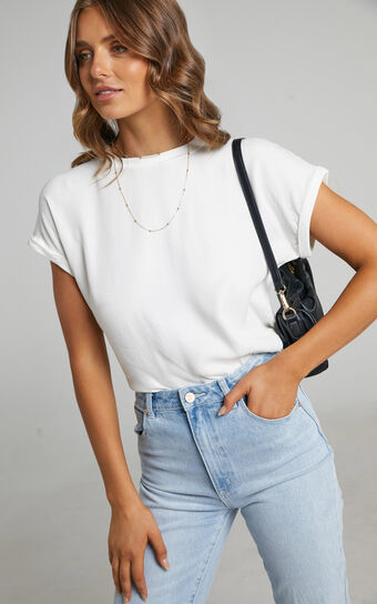 Tinaya Top - Raglan Shell Top in White