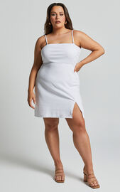 Island Babe Mini Dress - Strappy Bodycon Dress in White | Showpo USA