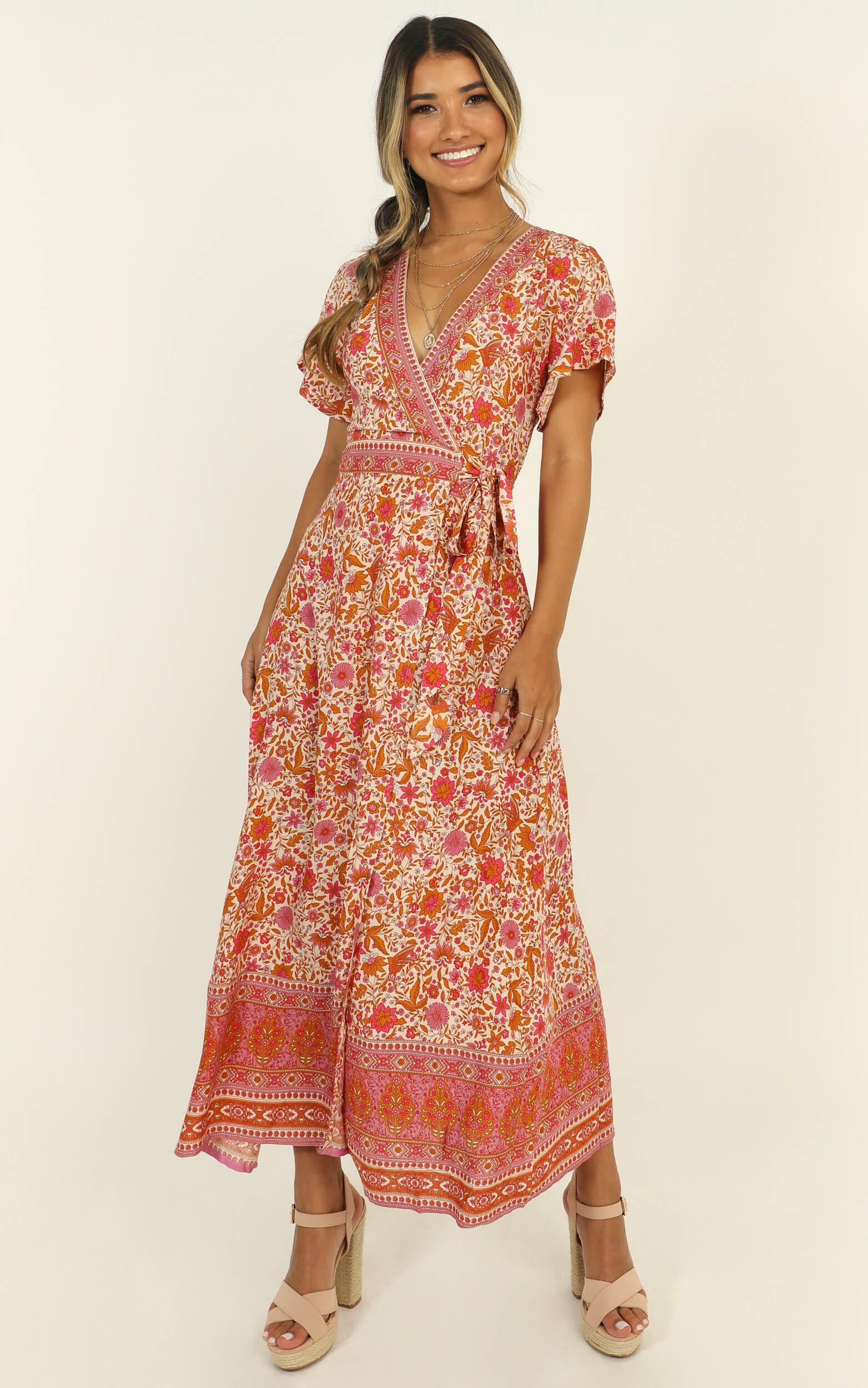 Elouise Maxi Dress In Red Print Showpo USA