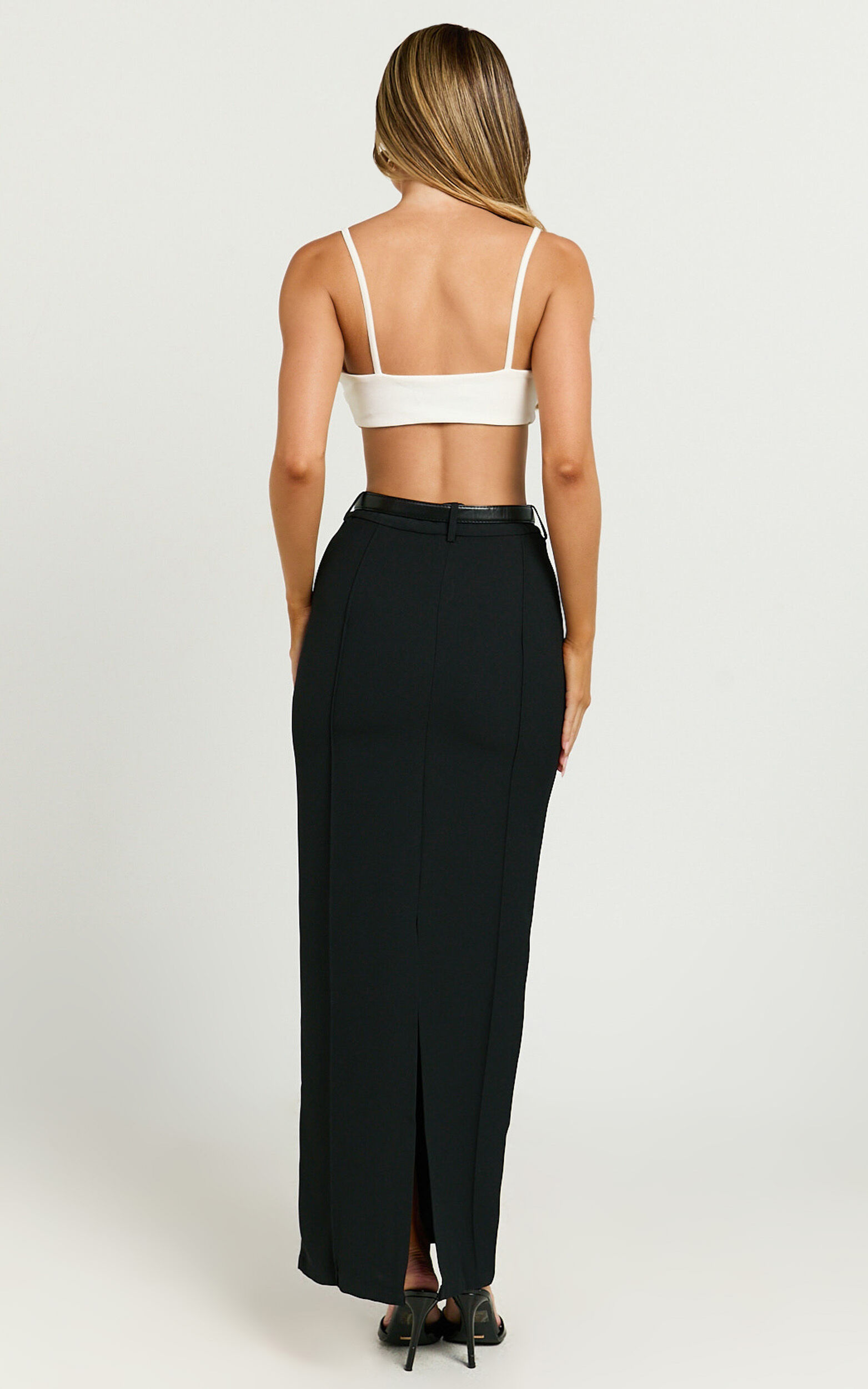 Stella Maxi Skirt - High Waisted Pencil Skirt in Black | Showpo USA