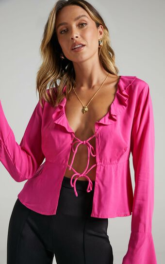 Dillie Top in Hot Pink