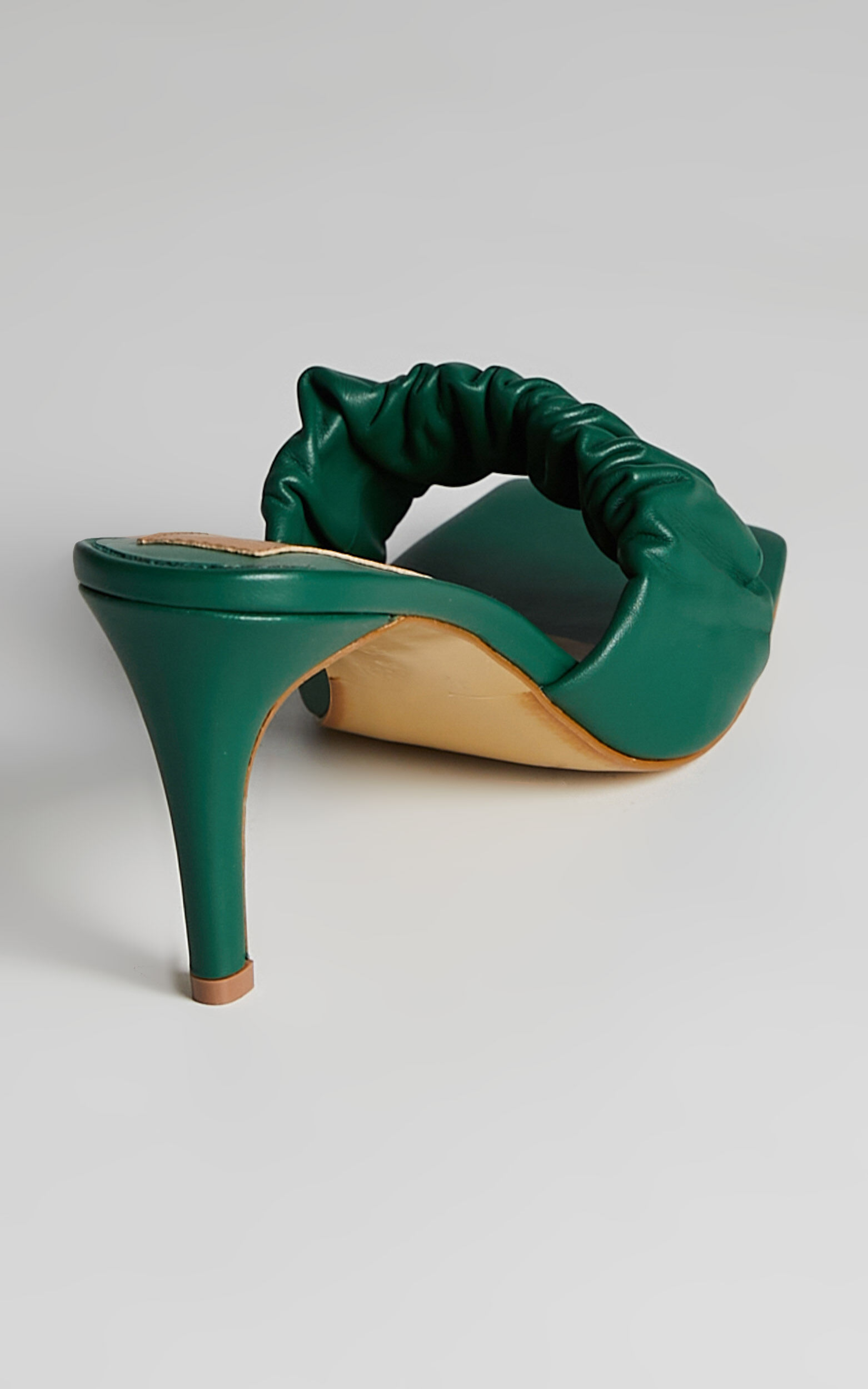 Jaggar The Label Scrunched Heel in Foliage Green Showpo