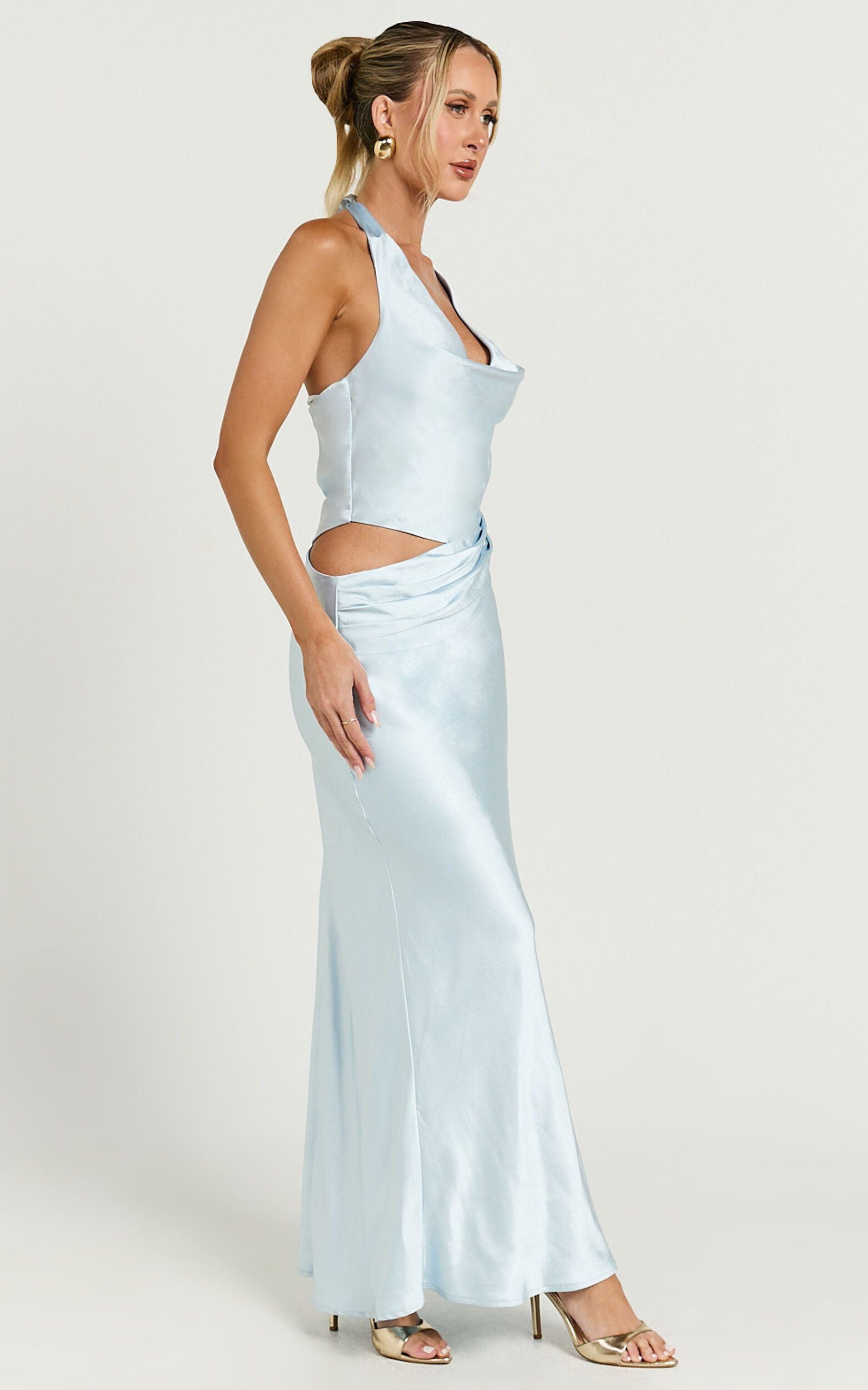 Cowl neck satin slip online