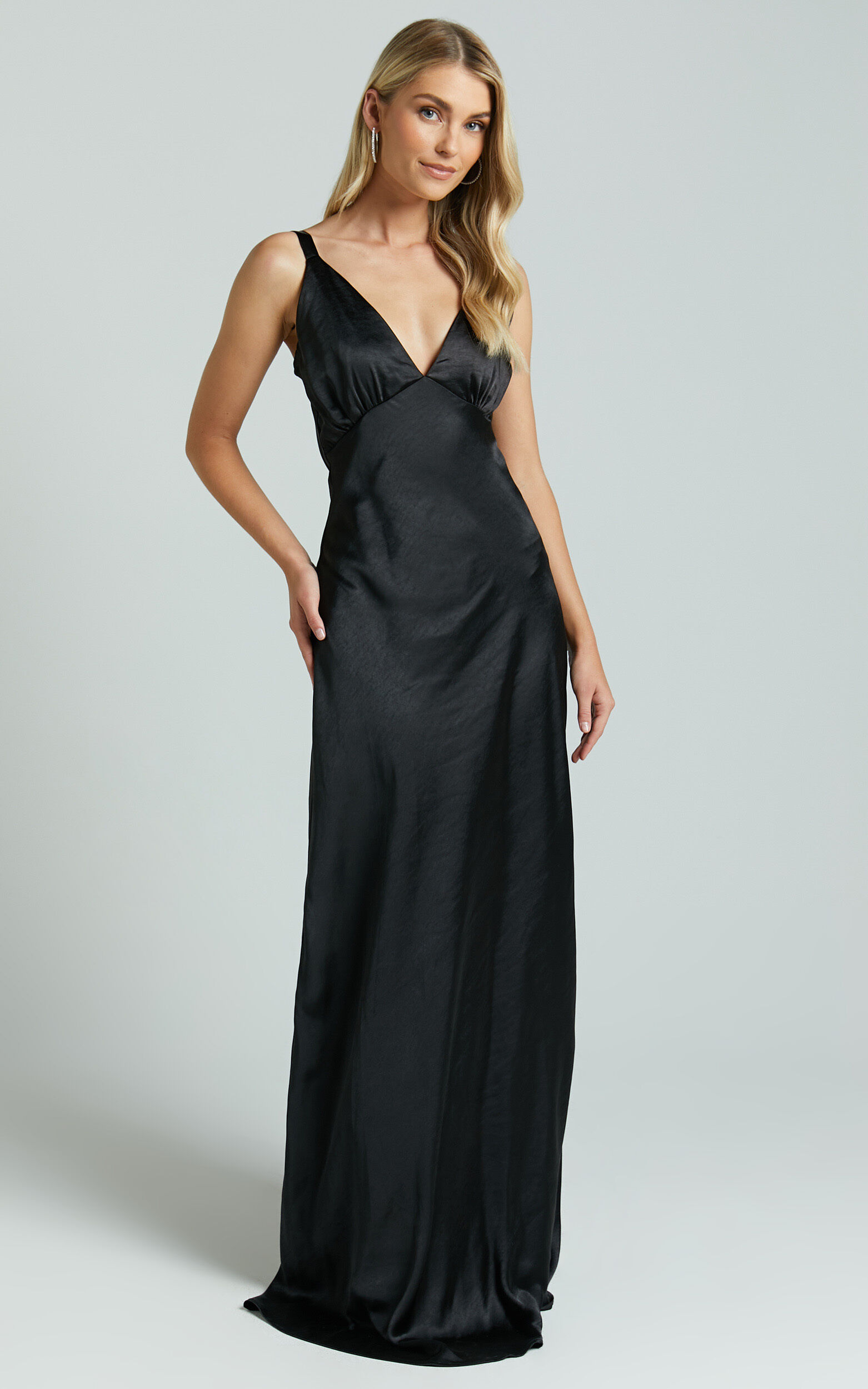 Gray maxi dress formal hotsell
