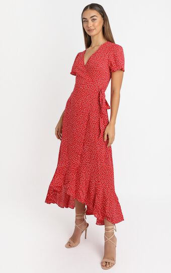 Zarah Dress in Red Spot