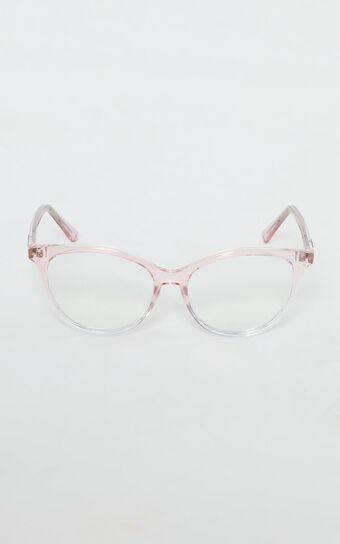 Quay - All Nighter Blue Light Glasses in Pink And Clear