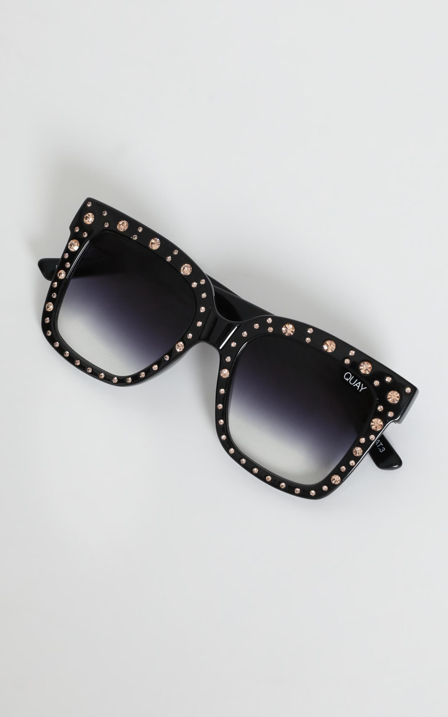 Quay X Lizzo Icy Sunglasses in Black and Fade Lens Showpo EU