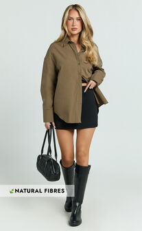Terah Shirt - Button Up Shirt in Khaki