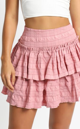 Purdie Skirt in Rose Check