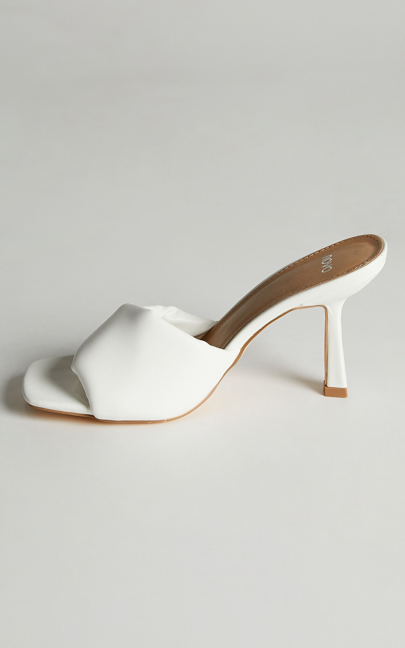 NOVO NICOS HEELS in White Showpo
