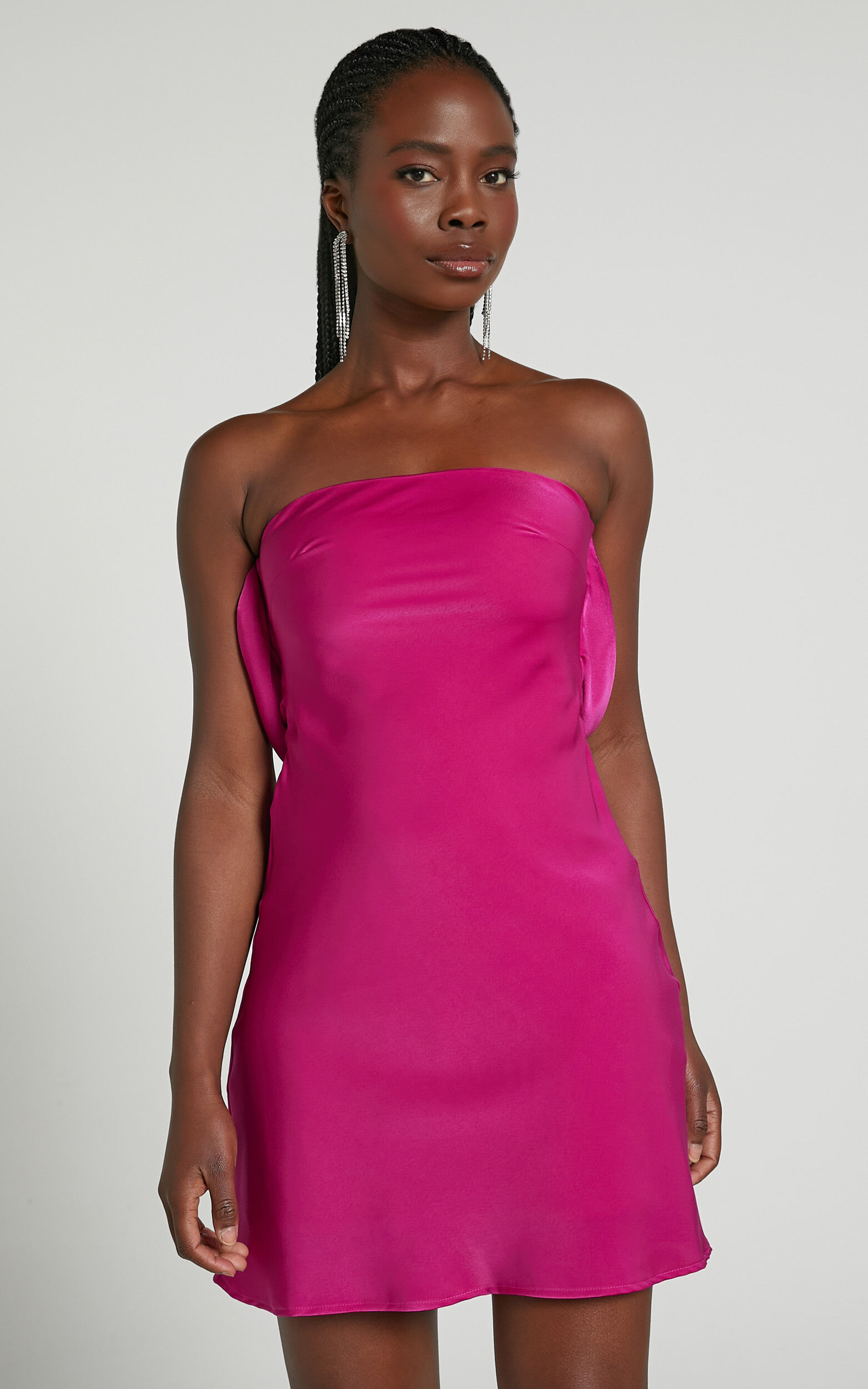 Fuchsia mini dress top