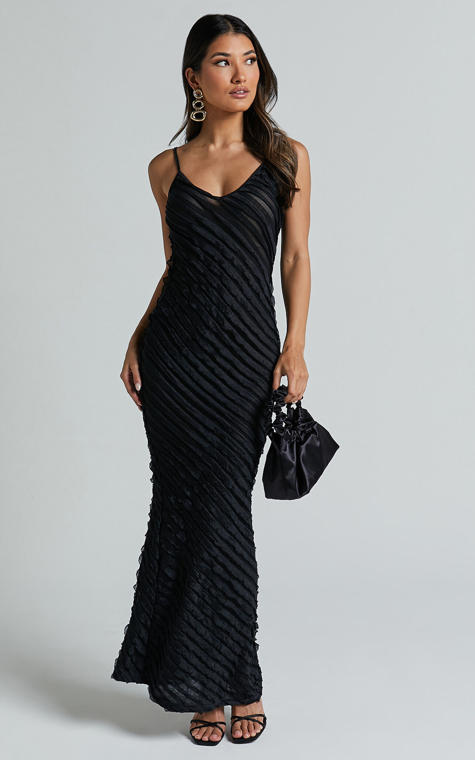 Runaway The Label - Opaline Maxi Dress in Black - L, BLK1