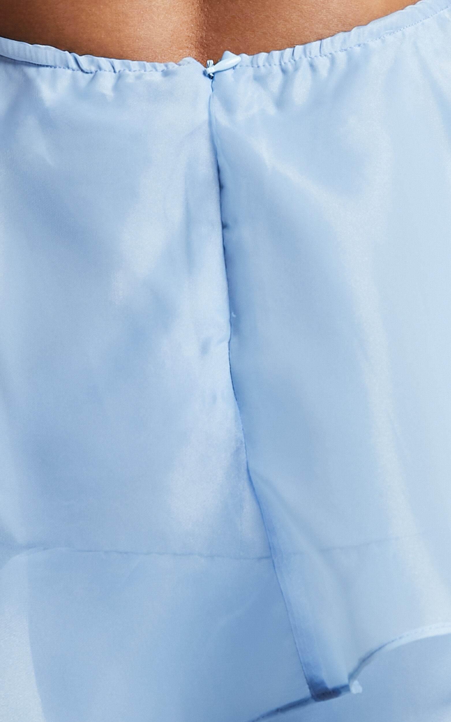 Cindy Midi Dress - Layered Skirt Dress in Pale Blue | Showpo