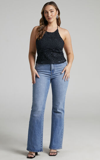 Merthiel Top - Cross Back Top in Black