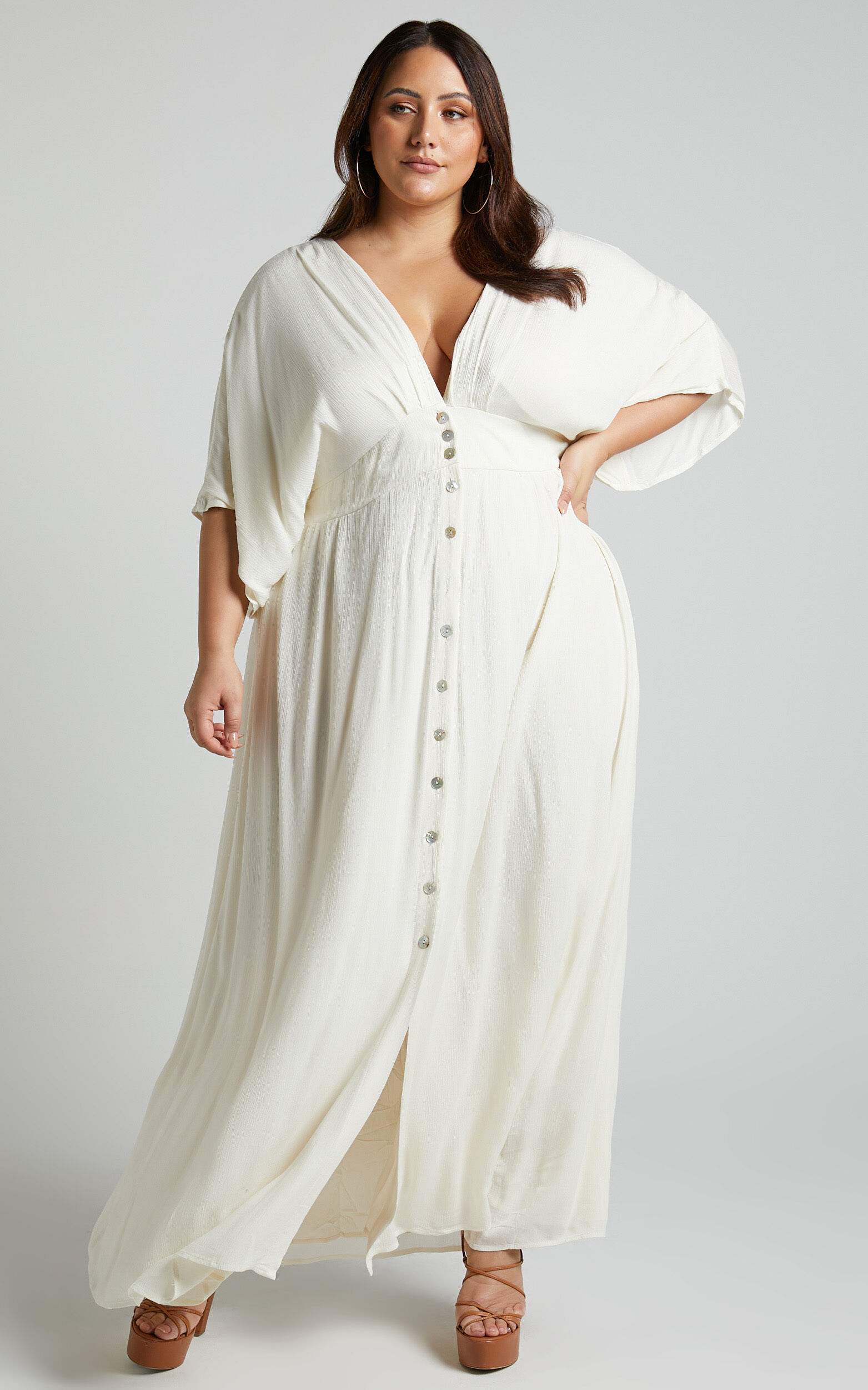 Sitting Pretty Maxi Dress In Natural Showpo USA