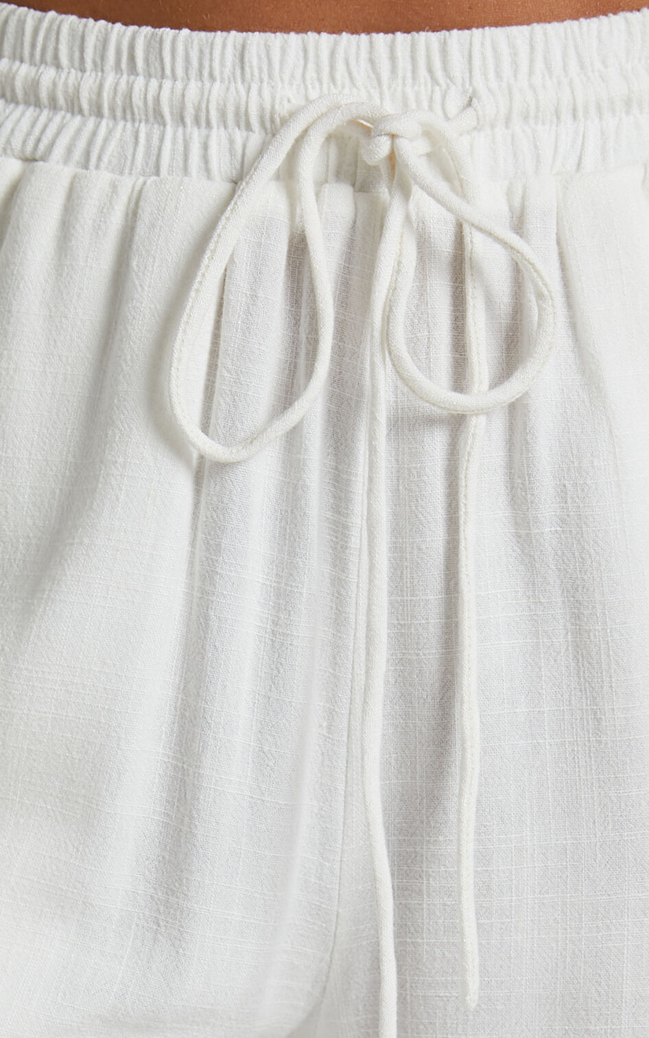 White outlet elastic pants