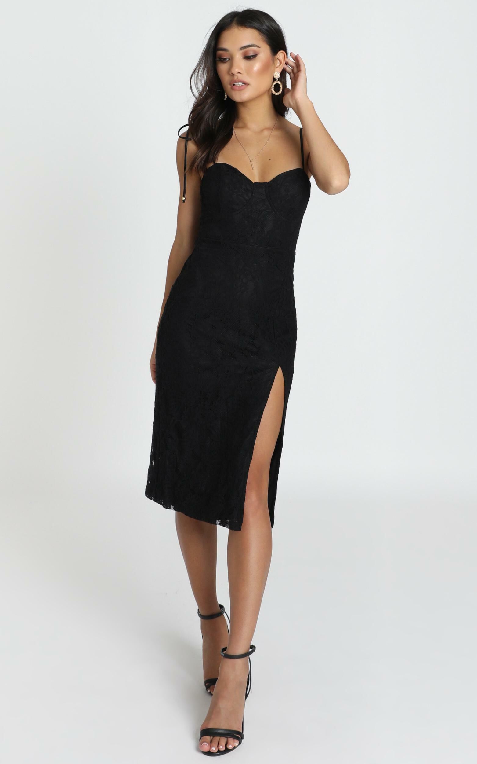 Youve Got The Power Dress in Black Lace | Showpo USA