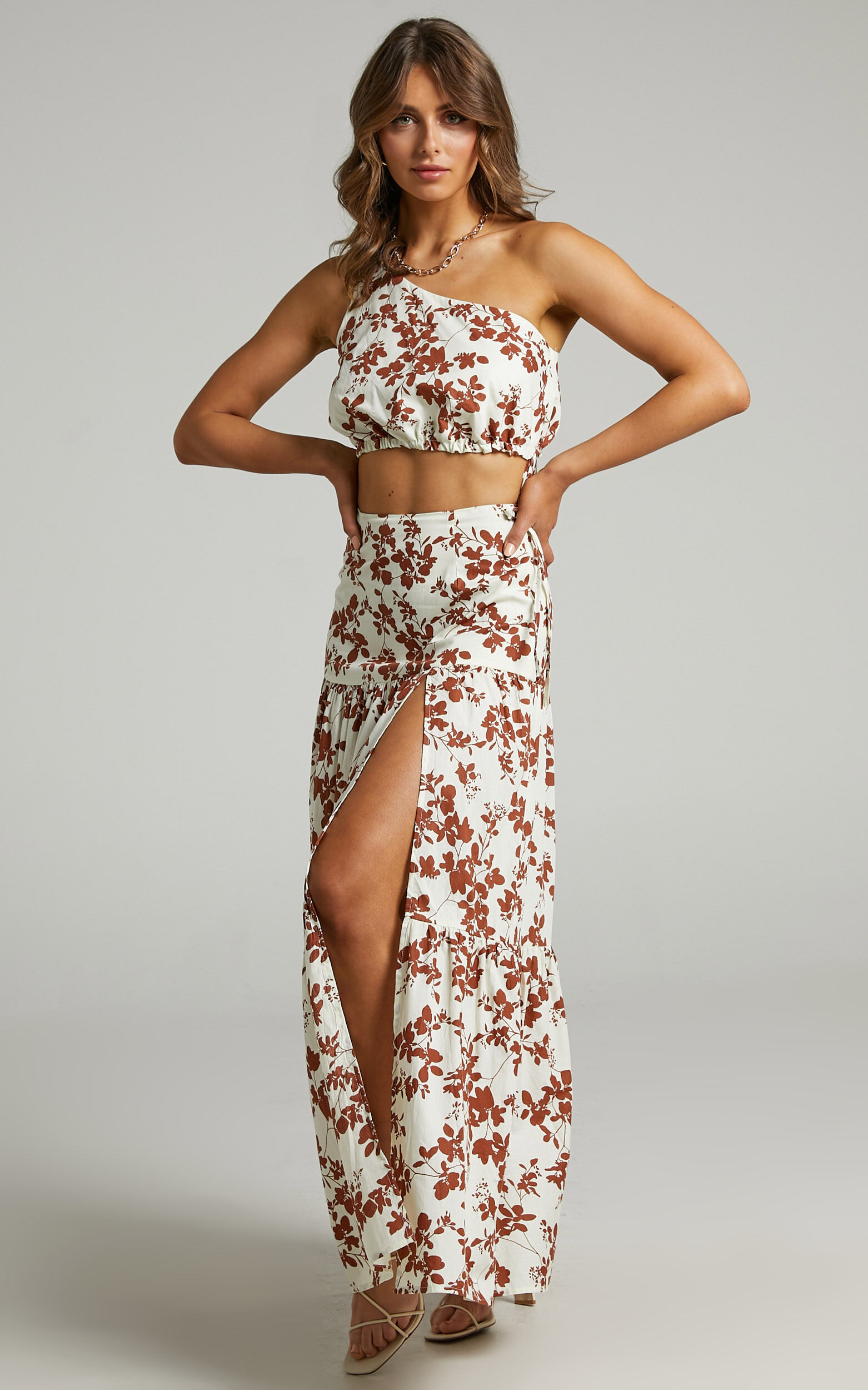 2 piece crop hotsell top skirt set