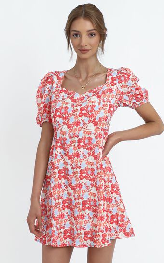 Wilma Dress in Pink Floral