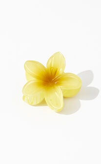 Olga Hair Clip - Flower Claw Clip in Yellow