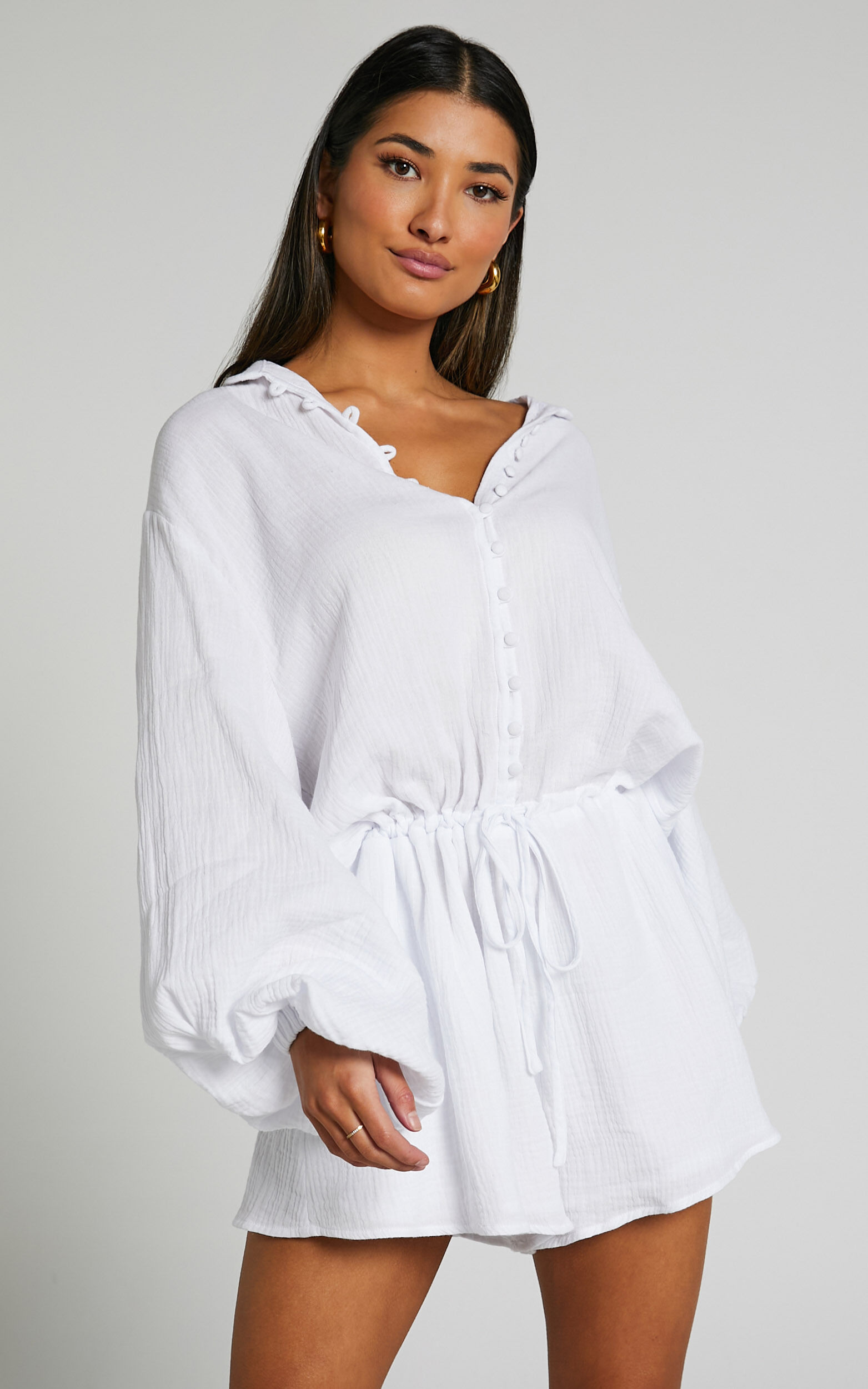 White fitted playsuit outlet