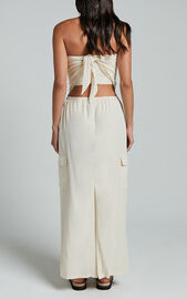 Runaway The Label - Picilo Long Maxi Skirt in Stone | Showpo