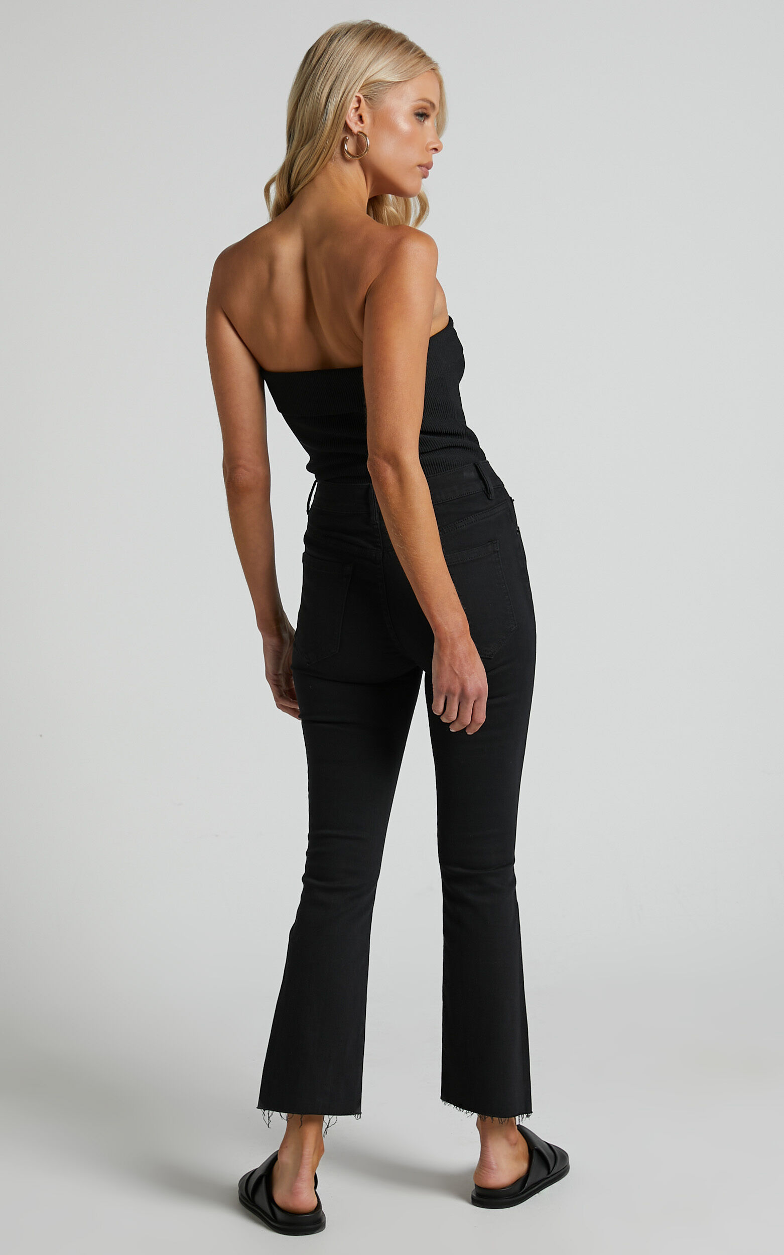 Black step hem jeans new arrivals