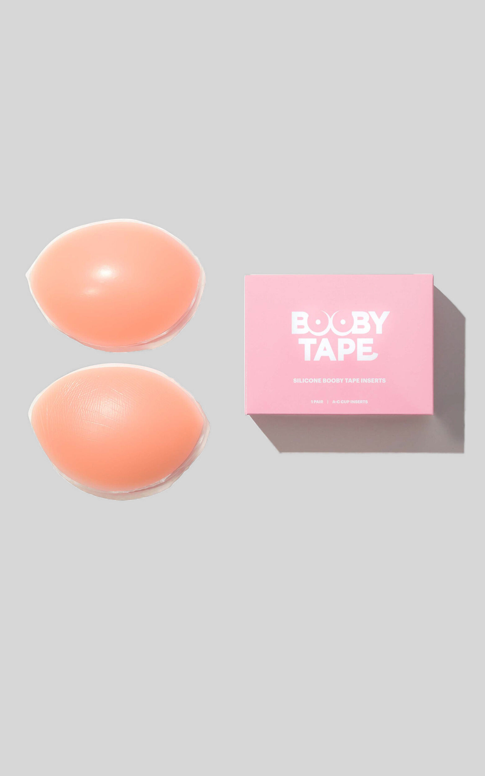 Booby Tape - Silicone Booby Insert D-F in Pink - D, PNK1