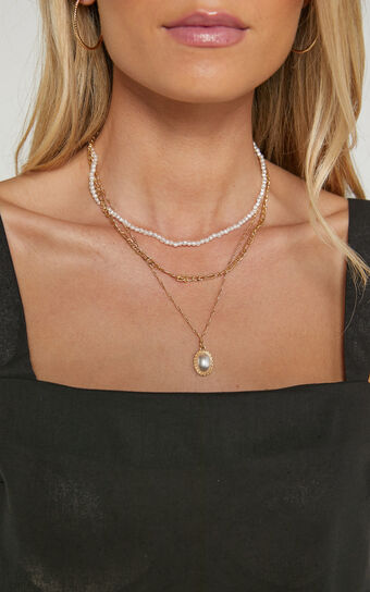 Theia Layered Chain and Gold Necklace in  Australia
