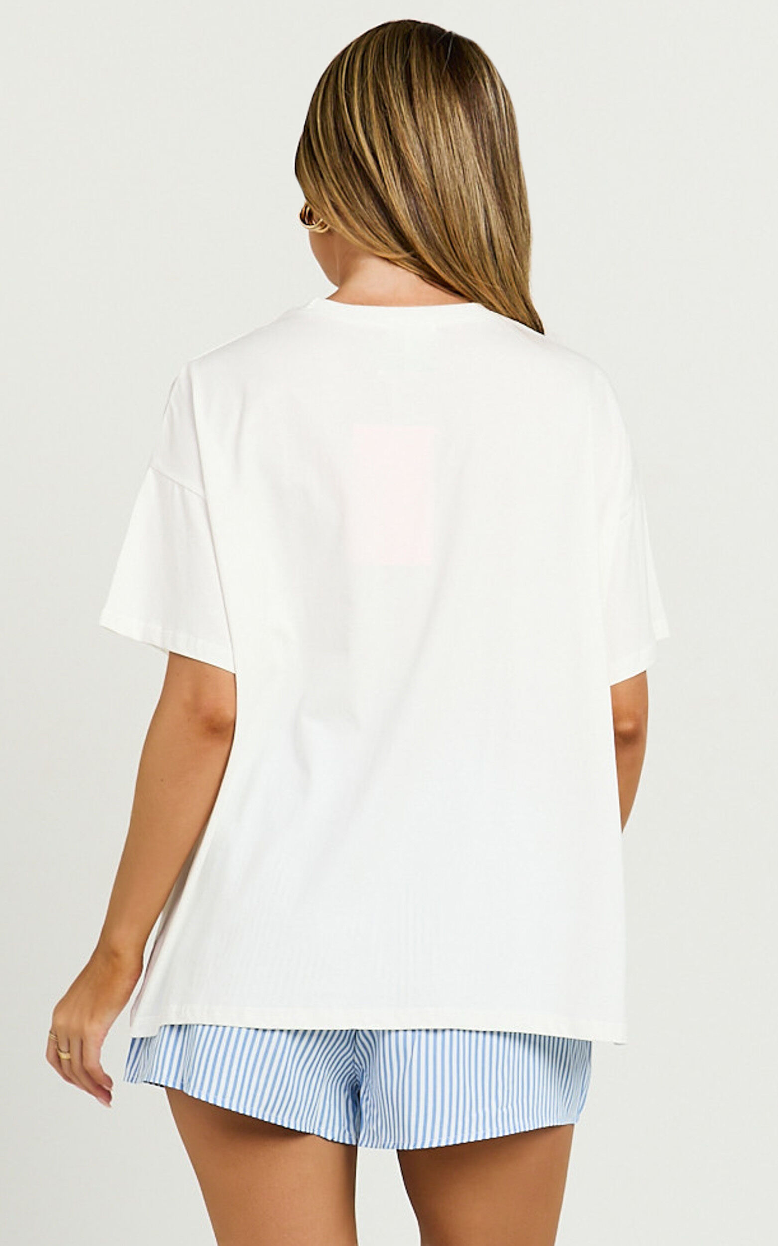 Gwen Two Piece Set - Freshly Squeezed T-shirt Set in White Gwen Two Piece Set - Freshly Squeezed T-shirt Set in White