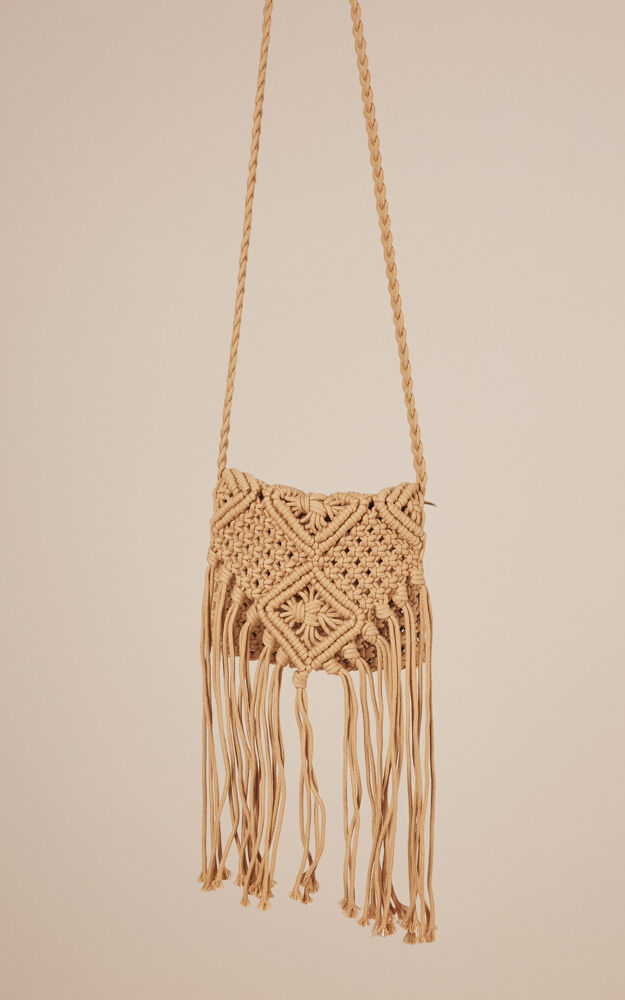 Anywhere I Go macrame bag in natural