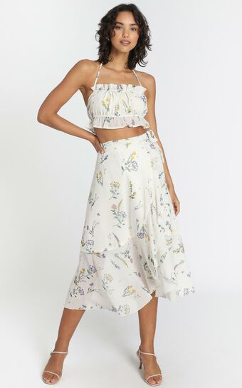 Add To The Mix Skirt in Botanical Floral