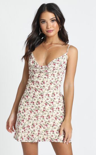 Summer Memory Dress In Cream Floral