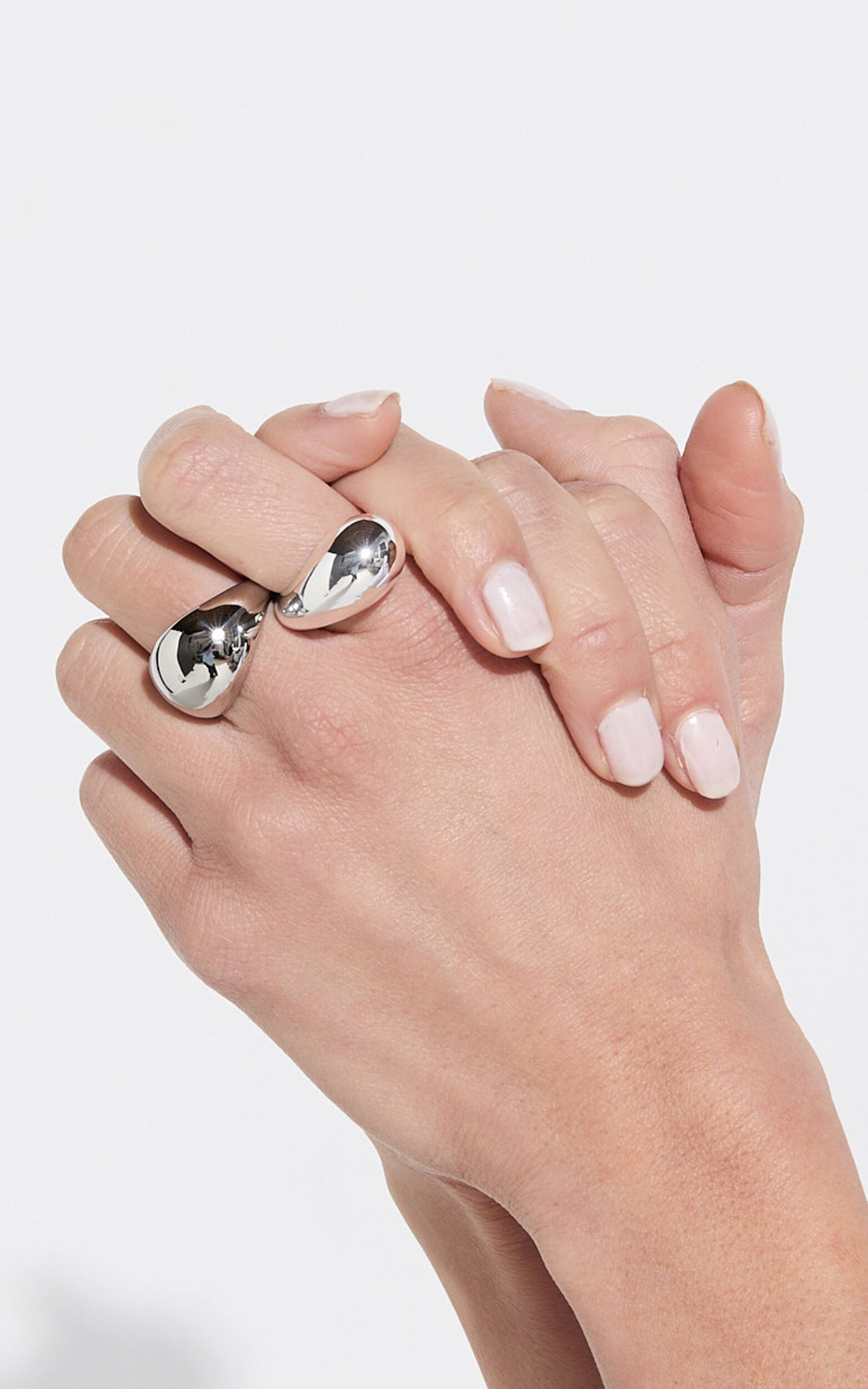 Fergie 2 Ring Pack - Bubble Chunky Rings in Silver - NoSize, SLV1