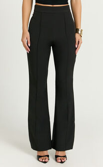 Roschel Pants - High Waisted Flared Pants in Black