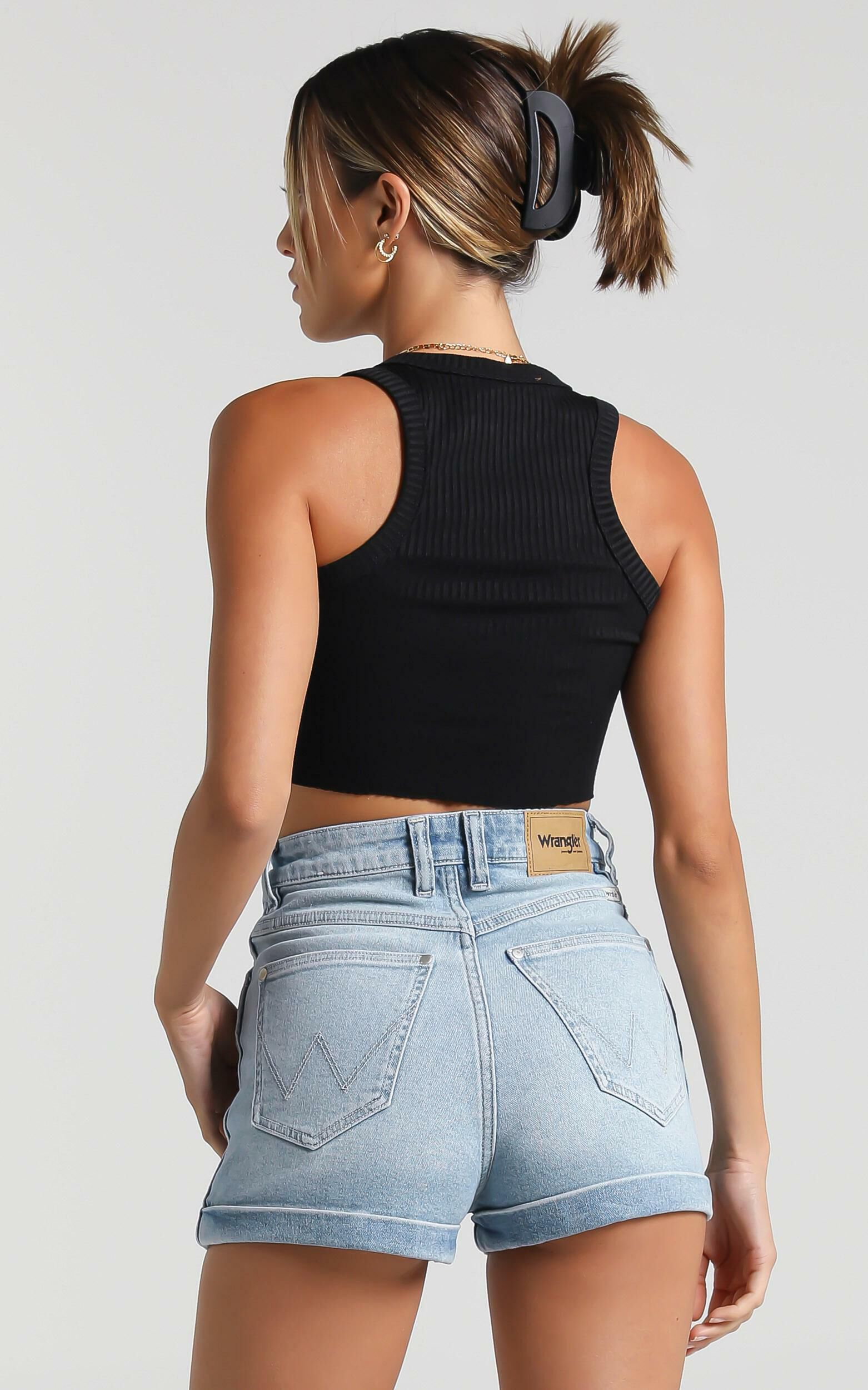 Wrangler Pin Up Denim Short in Songbird Showpo USA